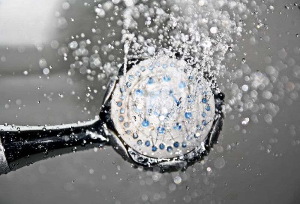 Shower heads can be easily cleaned with vinegar.